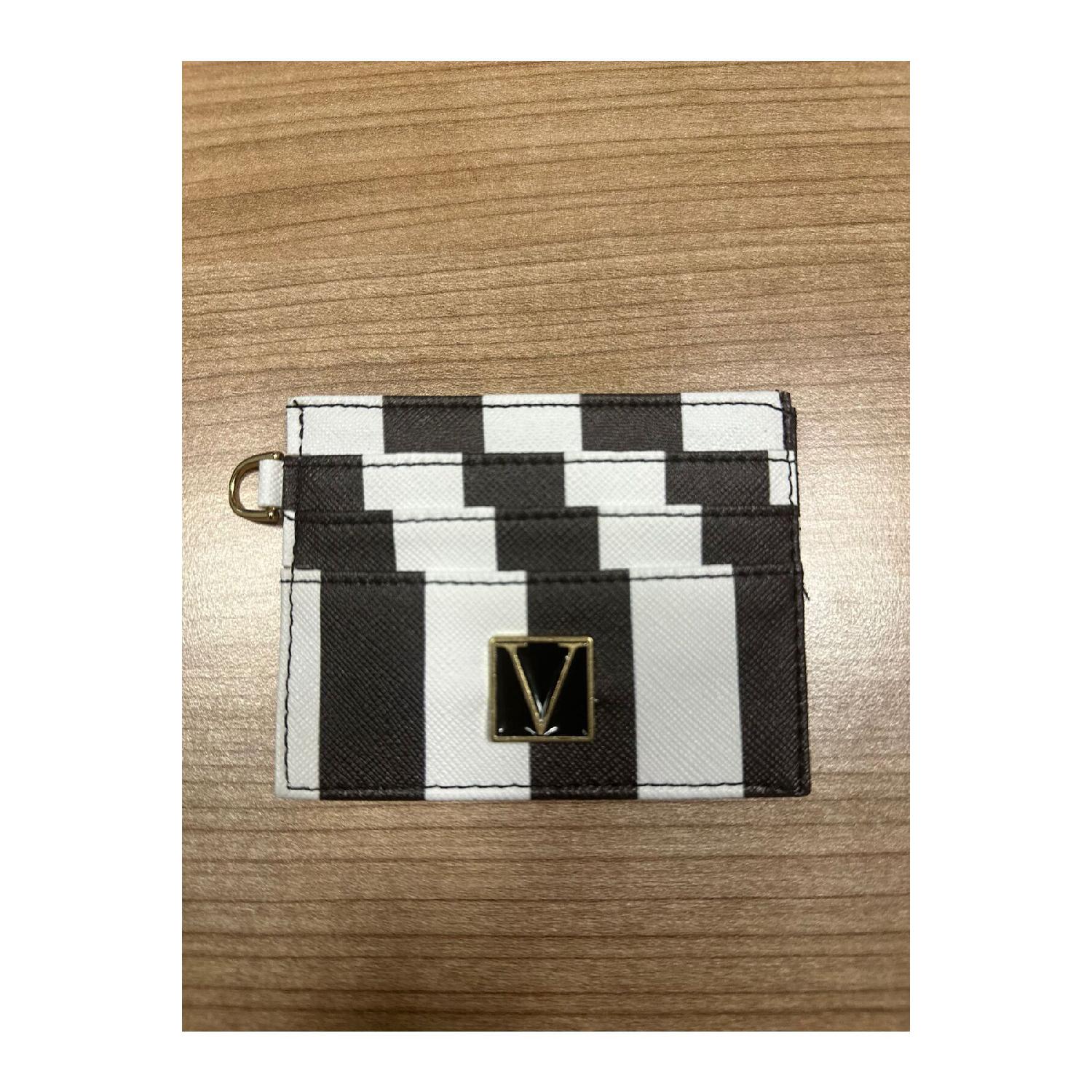 

Women s Black And White Faux Leather Patterned Stylish With Cash Compartment