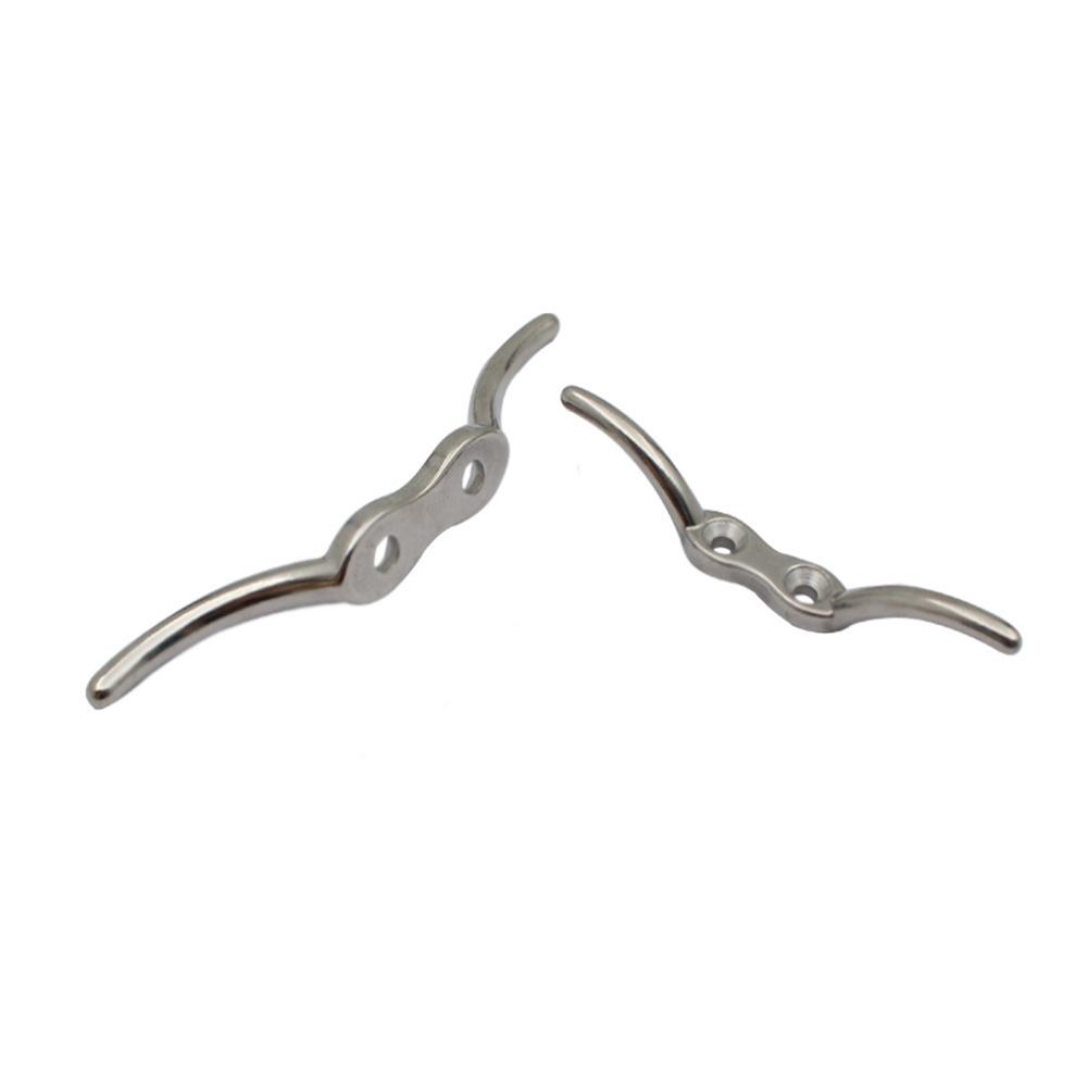 Rust Proof Stainless Steel Rope Cleat Hook for Flag Pole Halyard Boat Yacht