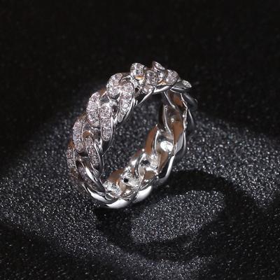 Gedrehter Ring, kreativer kubischer Schmuckring, Finger-Zirkonia-Ring als Geschenk