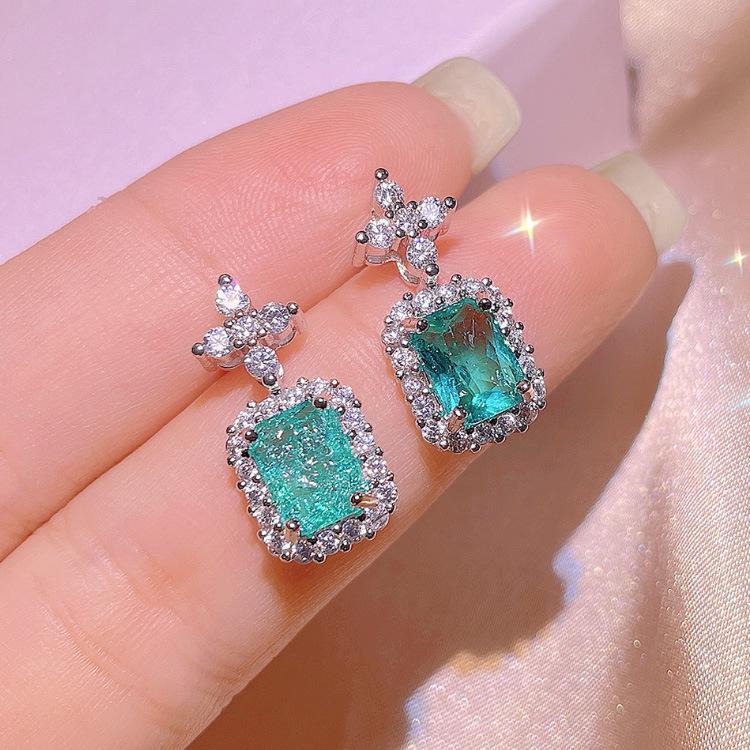 Vintage Sztuczna Biżuteria Paraíba Trzyczęściowy Zestaw