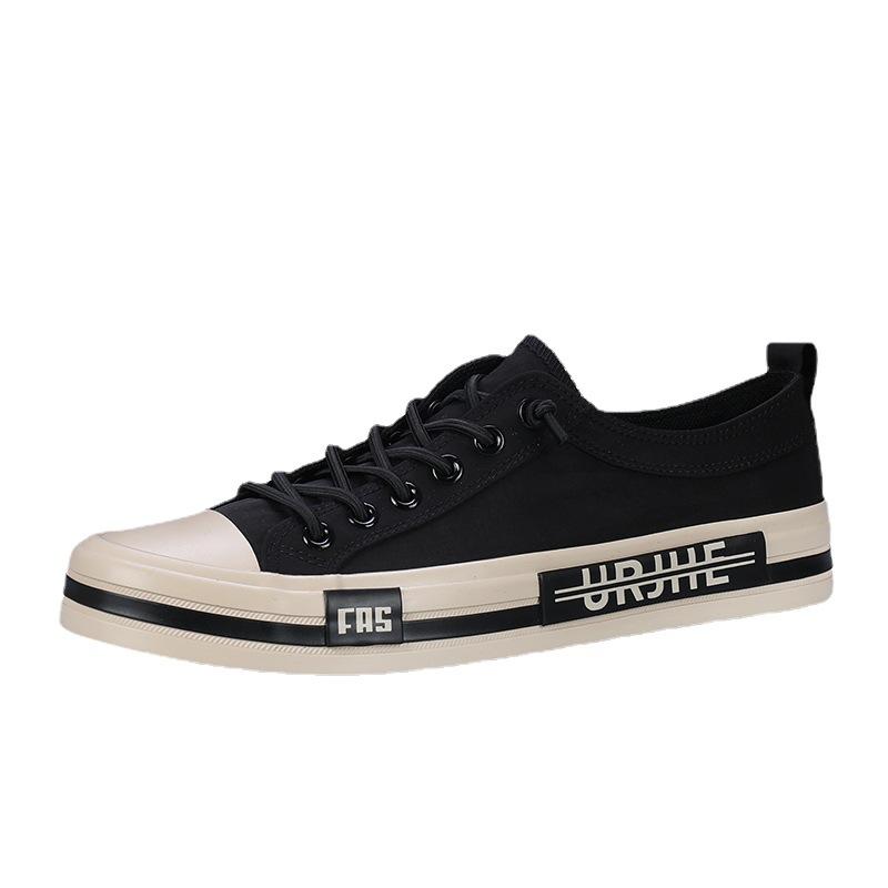 Low-Top Canvas Men'S Shoes Trendy Color Matching Soft Sole One-Pedal Foot Cover Casual Shoes Board Shoes