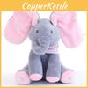 Adorable Peek-a-boo Elephant Singing Baby Plush Toy For Kids In Pink And Gray