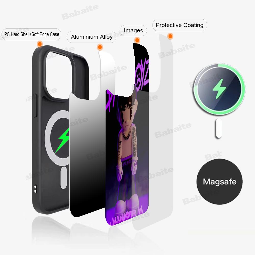 

Singer Junior H Phone Case Magnetic Case For IPhone 16 14 13 12 11 15 Pro Max Plus For Magsafe Wireless Charge Cover iPhone 16pro max