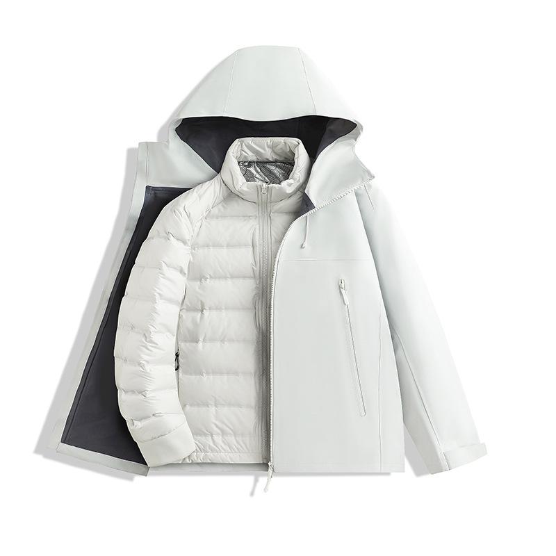 New Heat-Sealed Softshell Winter 3-in-1 Down Jacket
