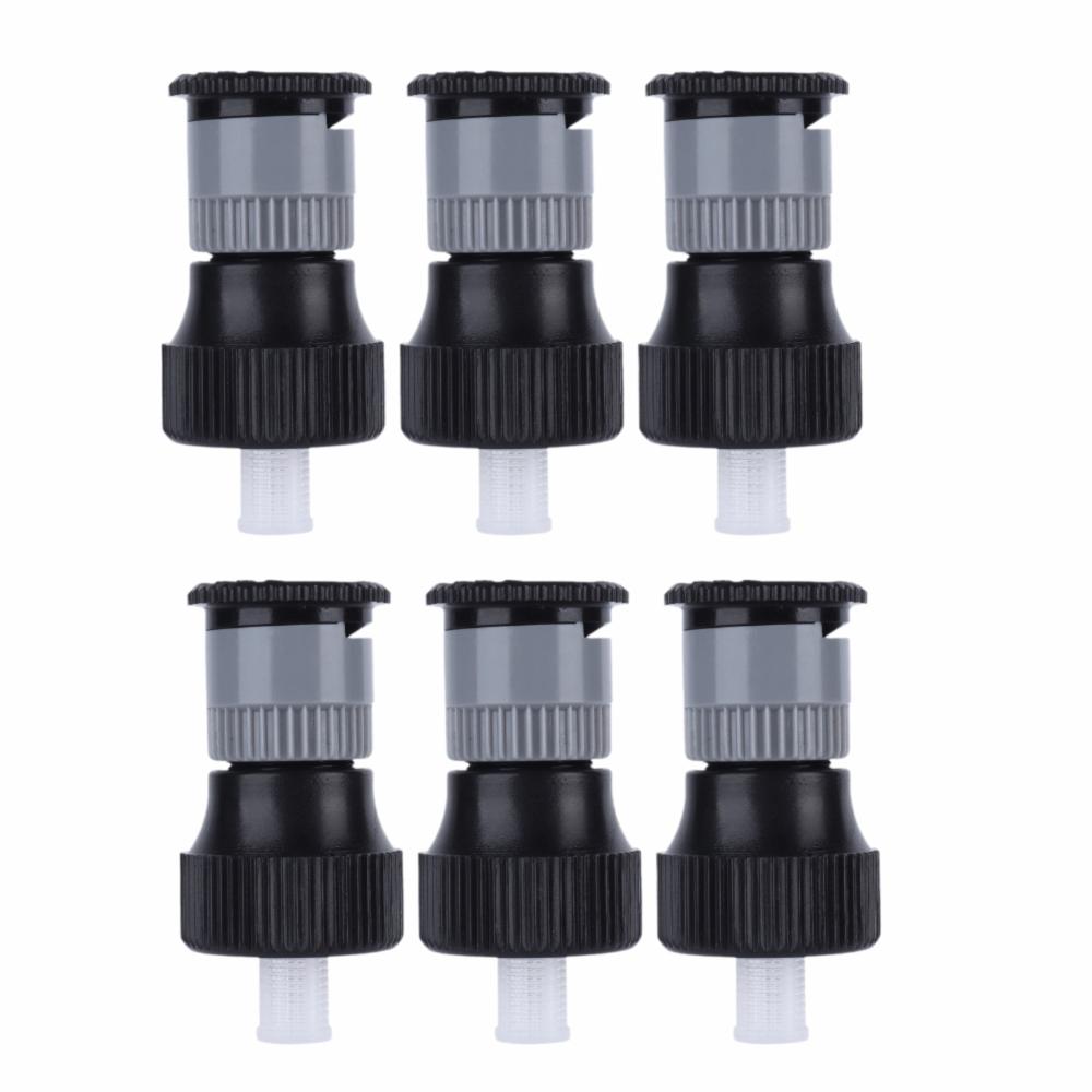 6pcs Plastic Buried Spray Nozzle 360° Rotating Rotating Sprinkler Nozzle Roof Planting G1/2 Female Thread