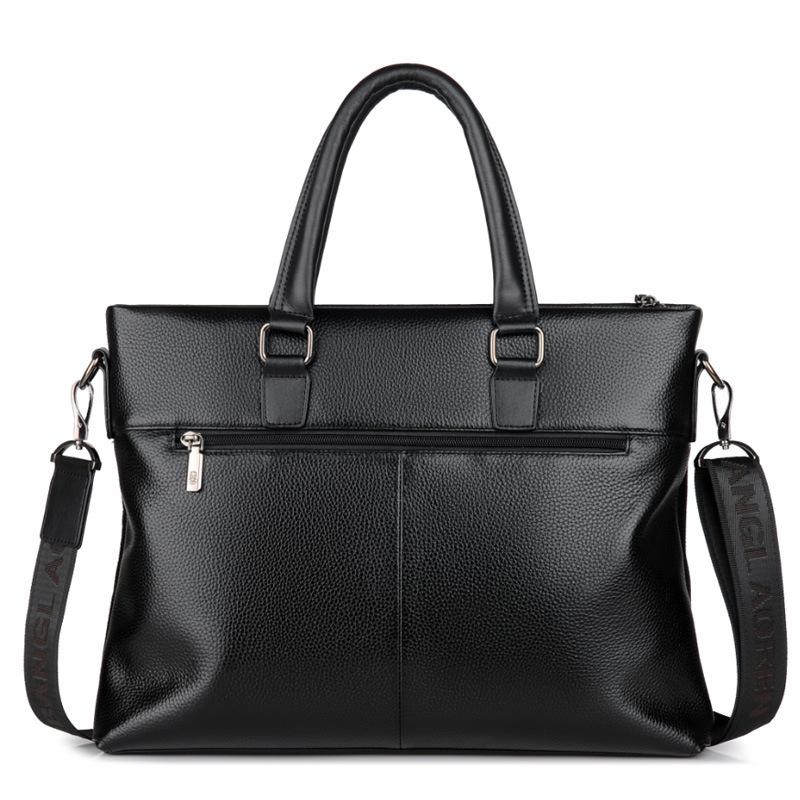 Men's Genuine Leather Cowhide Laptop Crossbody Bag - Business Travel Trend