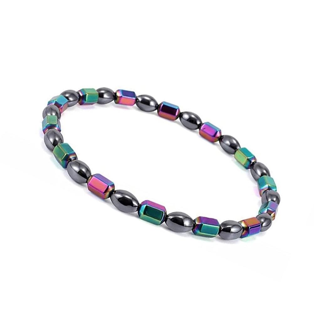 Magnetic Hematite Anklet for Men Women Anti Swelling Lymphatic Drainage Magnetic Obsidian Anklet Beach Lady Magnet