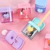 2Pcs Cartoon Pencil Sharpener Single/Double Hole Pencil Cutter Tool Student Stationery Simple School Office Supplies