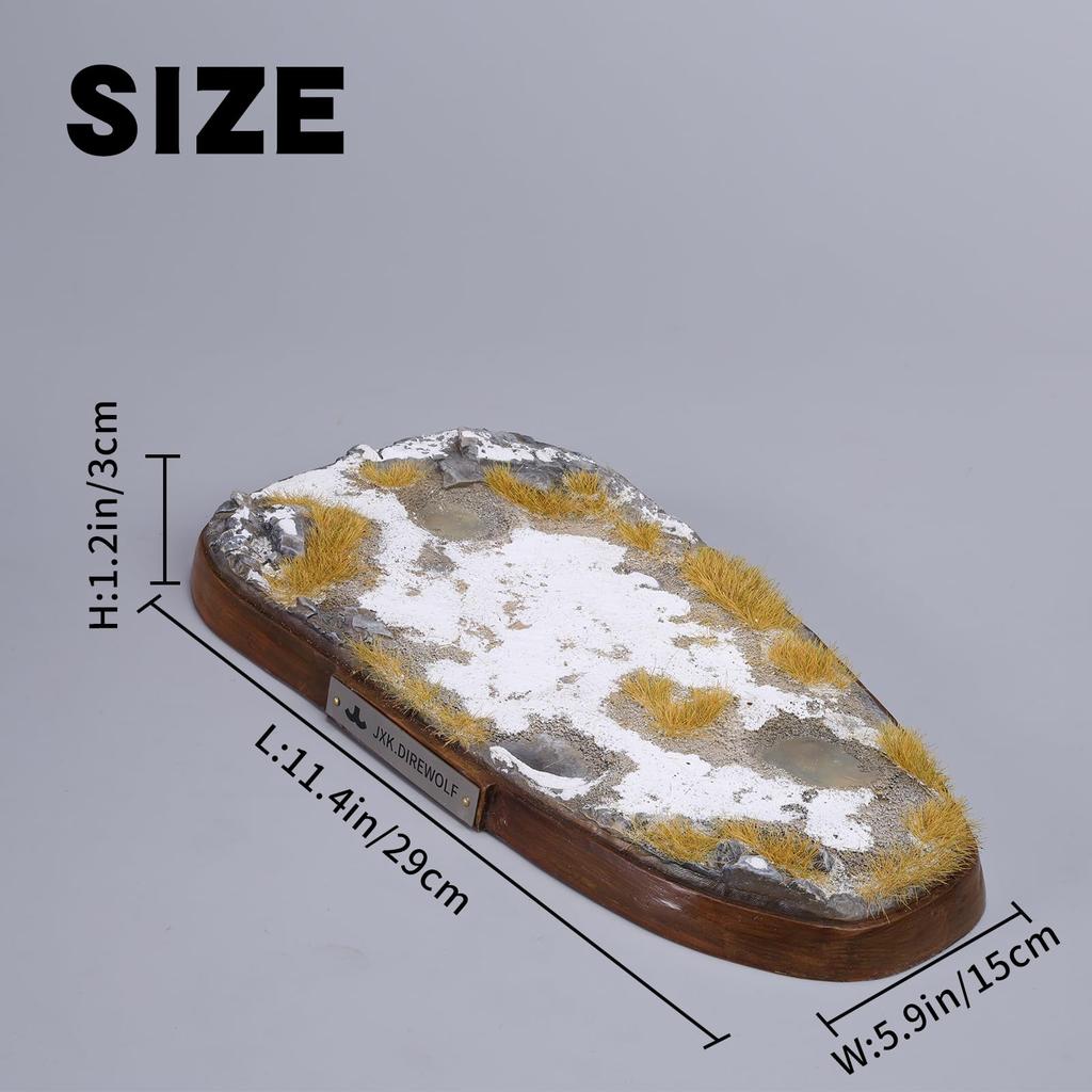 JXK Ice Wolf Wolf Figure Decorative Scene Miniature Resin Desk Birthday Finished Base, Base, Statue, Wolf, Model, Accessory, Ornament, Gift, Painted,