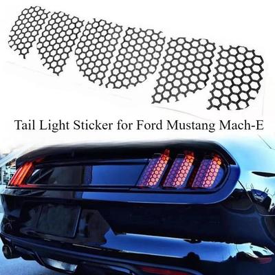 Rücklichtaufkleber für Ford Mustang Mach-E Wabenlampenaufkleber Kreative Zellulare Rücklichtfolie Autozubehör zur Modifikation