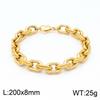 European and American Domineering Personality Black-plated Edging O-chain Titanium Steel Men's Bracelet Necklace
