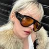 Vintage Luxury Brand Designer Oversized Pilot Sunglasses Women Men Shades Big Frame Sun Glasses Punk Windproof Eyewear UV400