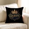 Cuscino Personalizzato Corona Re Regina Lettera Copertura Antipolvere Camera da Letto Bambini Festa Decorazione Federa Compleanno Regalo Bambini