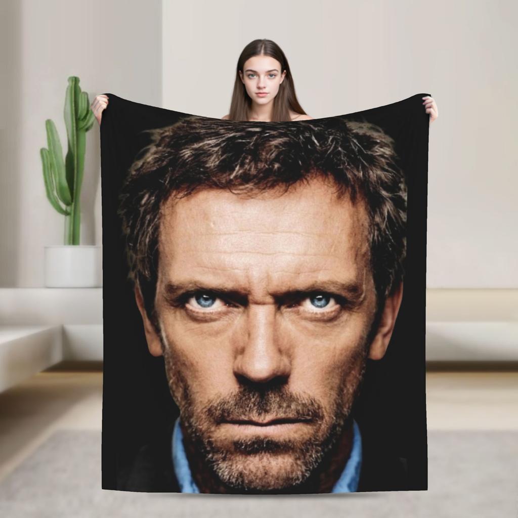 House MD Dr Gregory House Fashion Blanket Cozy Soft Throw Fashion Blankets for Bed Multi-size Quilt
