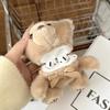 3D Fluffy Plush Bear For AirPods Case with Bow & Keychain Cute Shockproof Cover for AirPods 1 2 3 4 Pro Pro 2 Pro 3