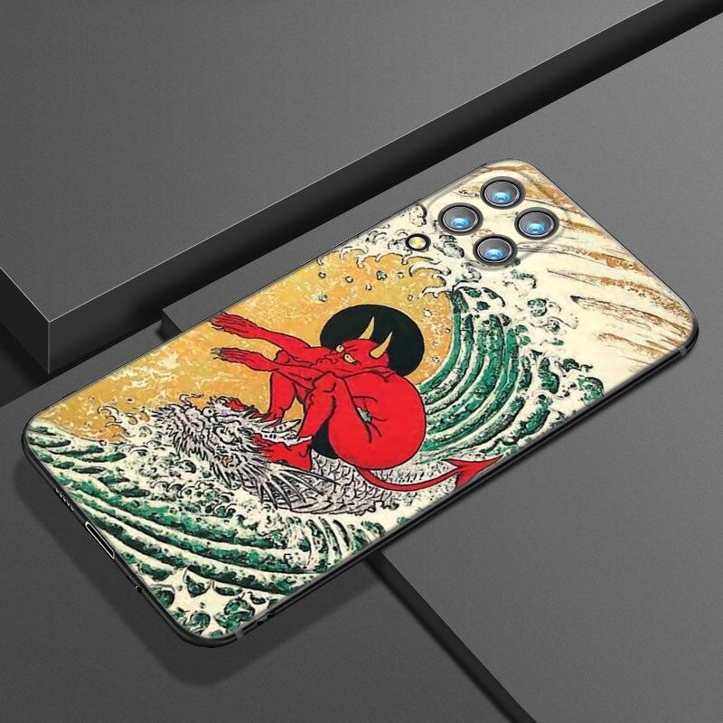 Japanese Wave Anime Dragon Phone Case For Samsung A21 A30 A50 A52 S A13 A22 A32 4G A23 A33 A53 A73 5G A12 A31 A51 A70 A71 A72