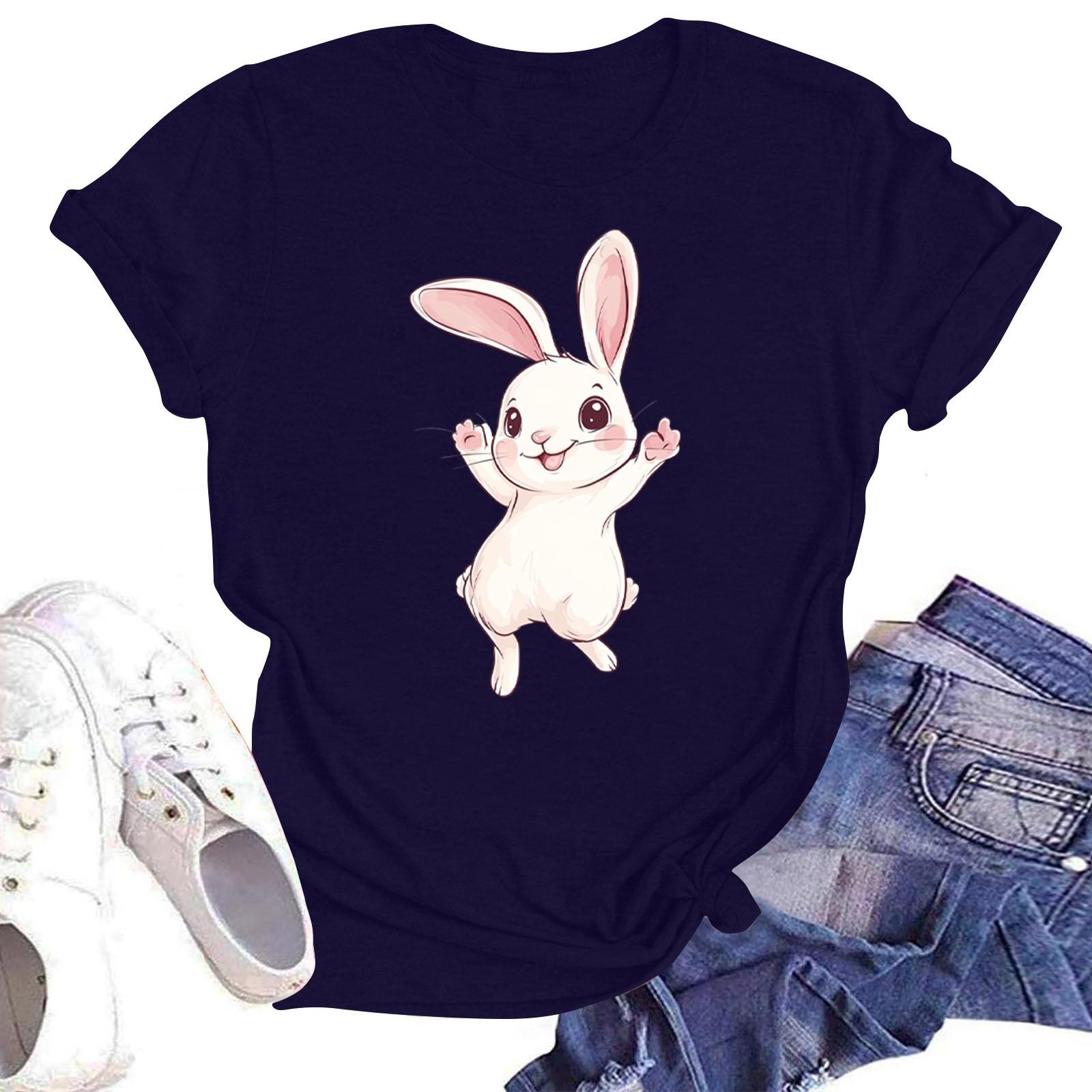 

Женская повседневная футболка с круглым вырезом и короткими рукавами с принтом XXL