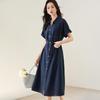 Women's Loose Fit Lapel Shirt Dress