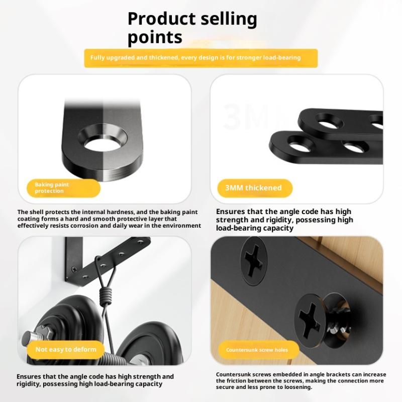 10/20Pcs Angle Bracket Stainless Steel Right Shelf Support Corner Bracket 90Fahrenheiturniture L/I Shape Bracket