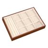 Small Size Wood Grain Jewelry Tray Walnut Wood Stackable Jewelry Boxes  Jewelry Packaging