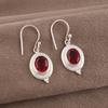 Biżuteria z czerwonego granatu, kolczyki ze srebra próby 925, ręcznie robione kolczyki z kamieni szlachetnych na Dzień Pamięci