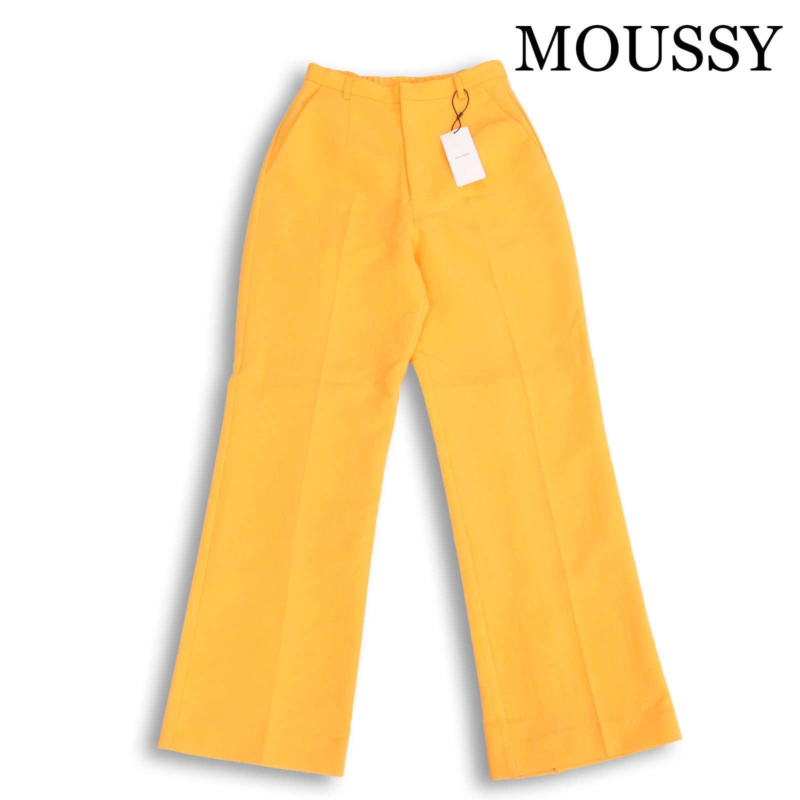 Unused MOUSSY BACK SLIT SLIM FLARE Back slit stretch flare slacks pants Sz.2 Ladies