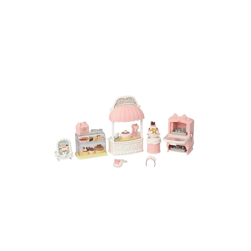 Sylvanian Families Shop Furniture Set [Sweet Patissier First Cake Shop Set] Mi-92 ST Mark Certified Ages 3+ Toy Dollhouse Sylvanian Families Epoch