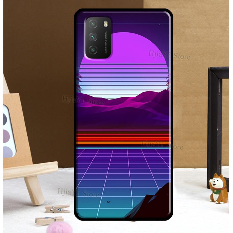 Neon Retrowave 80s vintage art Case For POCO F3 M4 M3 X4 GT X3 Pro Cover For Xiaomi Mi 12 Pro 12X Mi 11 Lite 10T 11T Pro