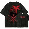 Camiseta Lavada Code Geass Roupas de Personalidade Novo Modelo Camiseta de Anime Roupa para o Ano Todo Casais Tamanho Grande Unissex Clássico