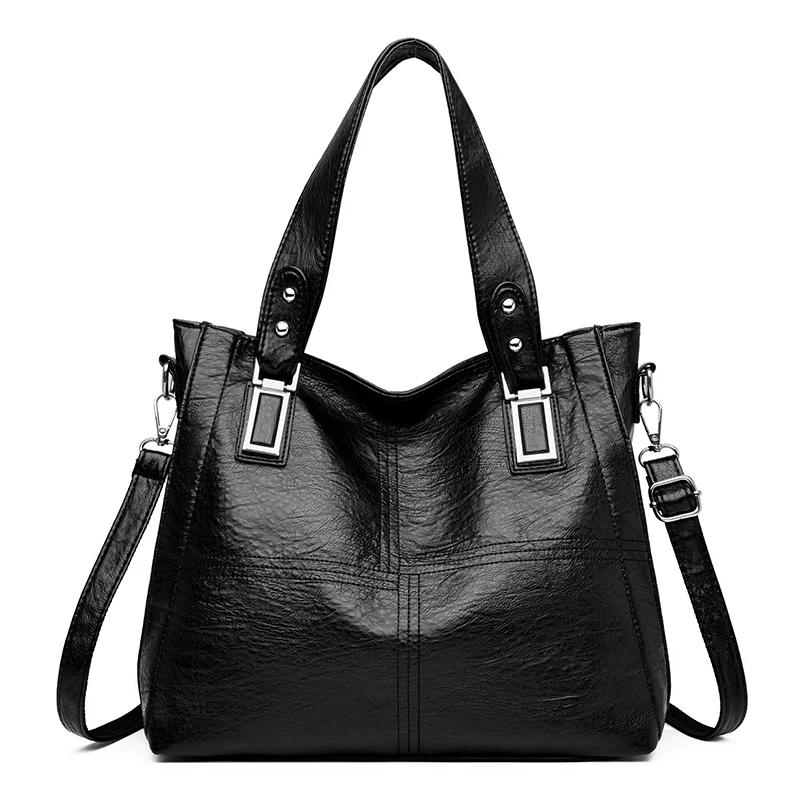 Luxury Famous Brand Women's Soft Leather Handbag Large Capacity Tote Bag Women's Shoulder Crossbody Bags