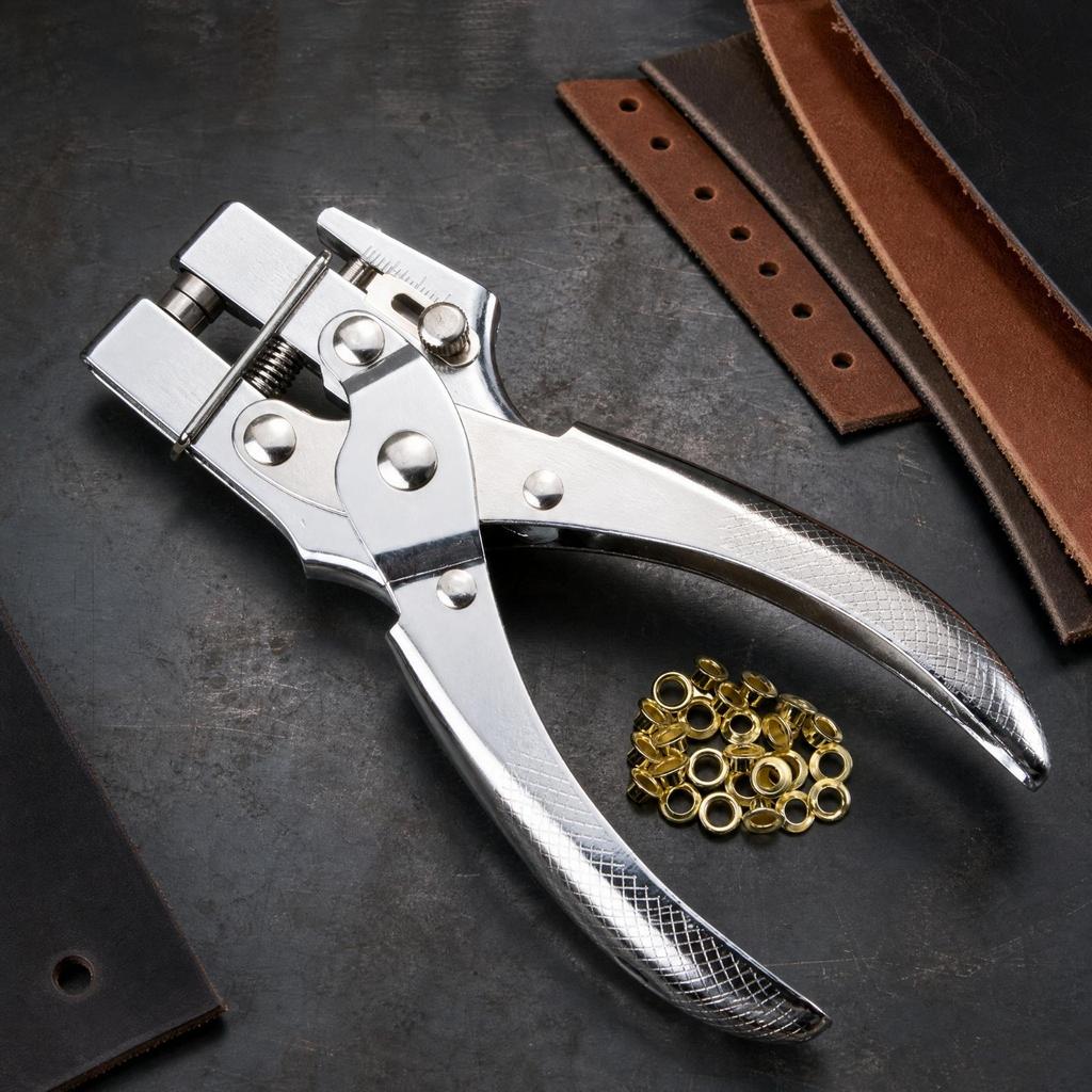 Eyelet and Hole-Punching Manual for Belt Repair, Makers, Leatherworkers