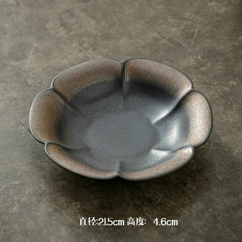 

Винтажная позолоченная керамическая фруктовница в форме лепестка, столовая посуда, гостиничная посуда для приготовления пищи, десертная тарелка для ужина, посуда для приготовления пищи, кухонная утварь