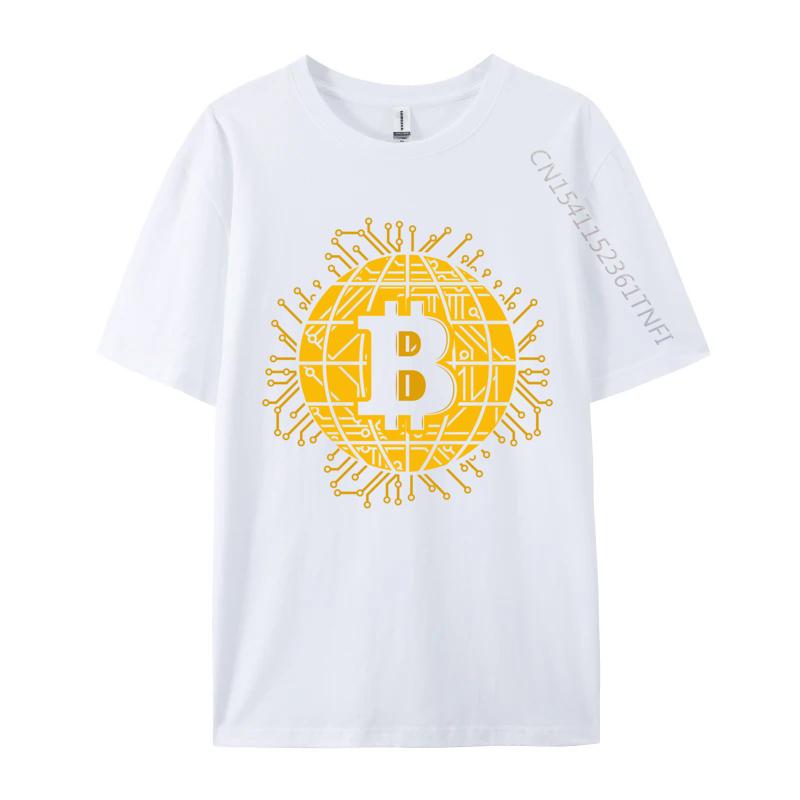Bitcoin Cryptocurrency TShirt Casual Tops Shirt 2024 Popular Design Tops  Tees BTC Coin Trader B For Men T Shirt