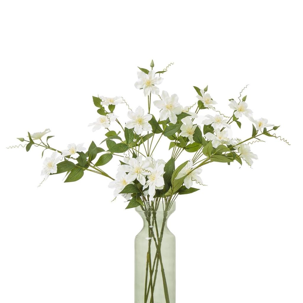 Hill Interiors Pearl Clematis Artificial Flower Spray