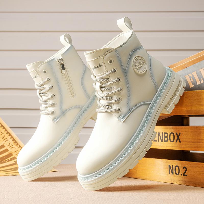 Martin Boots Autumn and Winter New High-grade Boots Thick-soled Non-slip and Wear-resistant Couple Leather Casual Boots