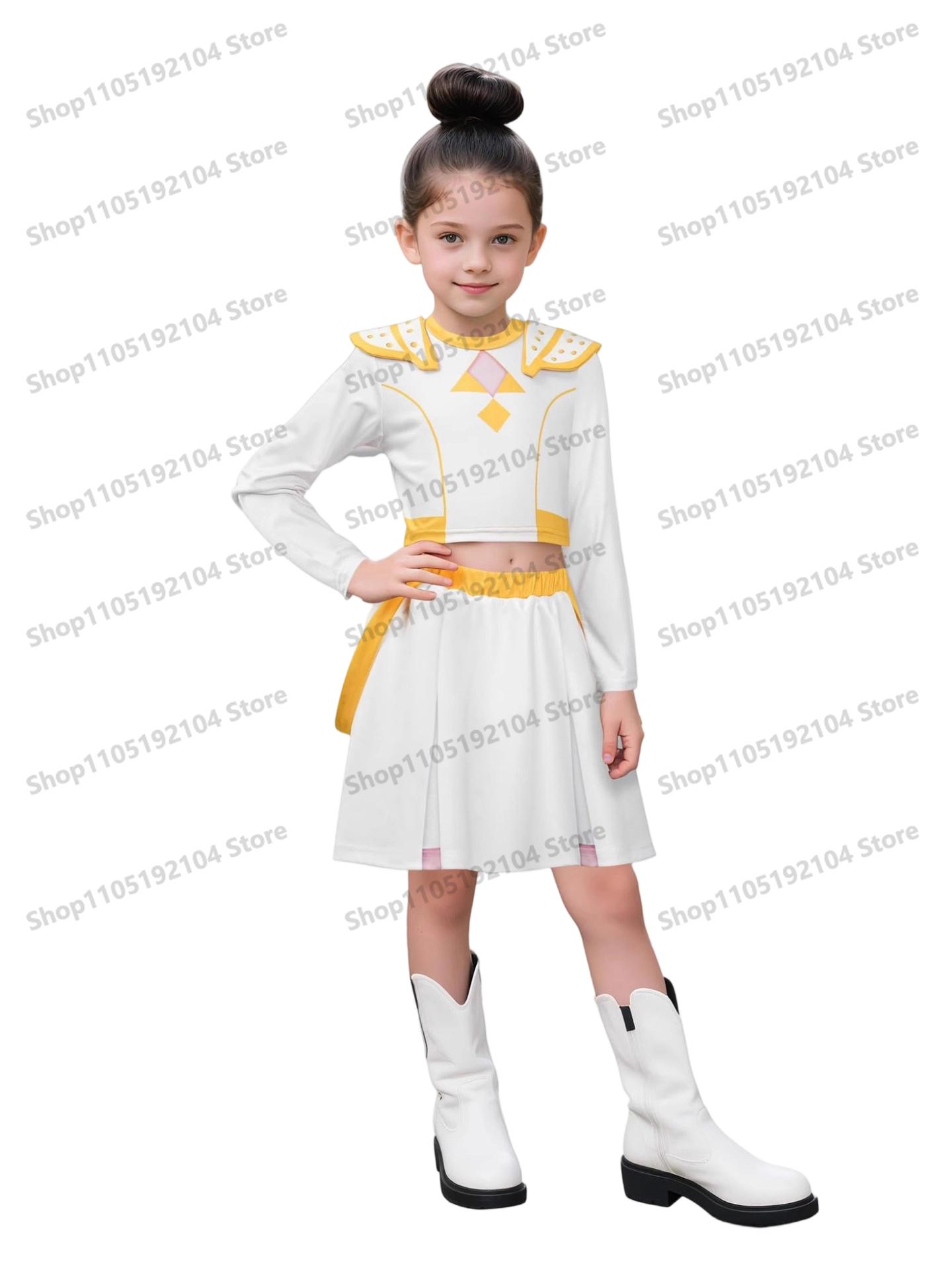 ДЕТСКИЙ Аниме Kpop Косплей Охотника на Демонов Руми Зои Мира Костюм Полный Костюм Стиль Детский Девочки Сценическая Одежда Хэллоуин Вечеринка 110cm