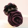 Fashion Cloth Rose Flower Hair Claw Clip Clamp Women Ponytail Holder Headwear