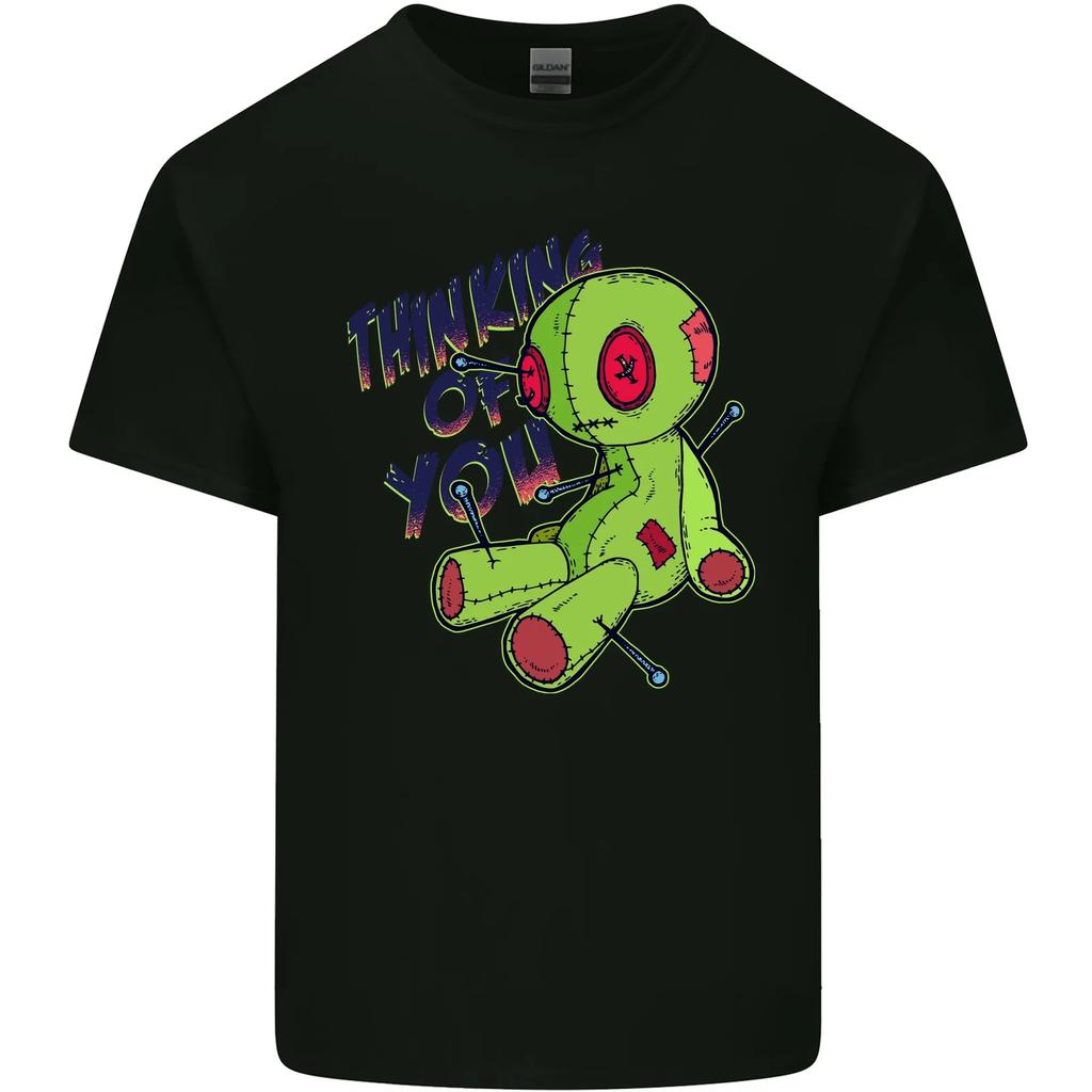 Voodoo-Puppe Denke an dich Halloween Schwarze Magie Kinder T-Shirt Kinder
