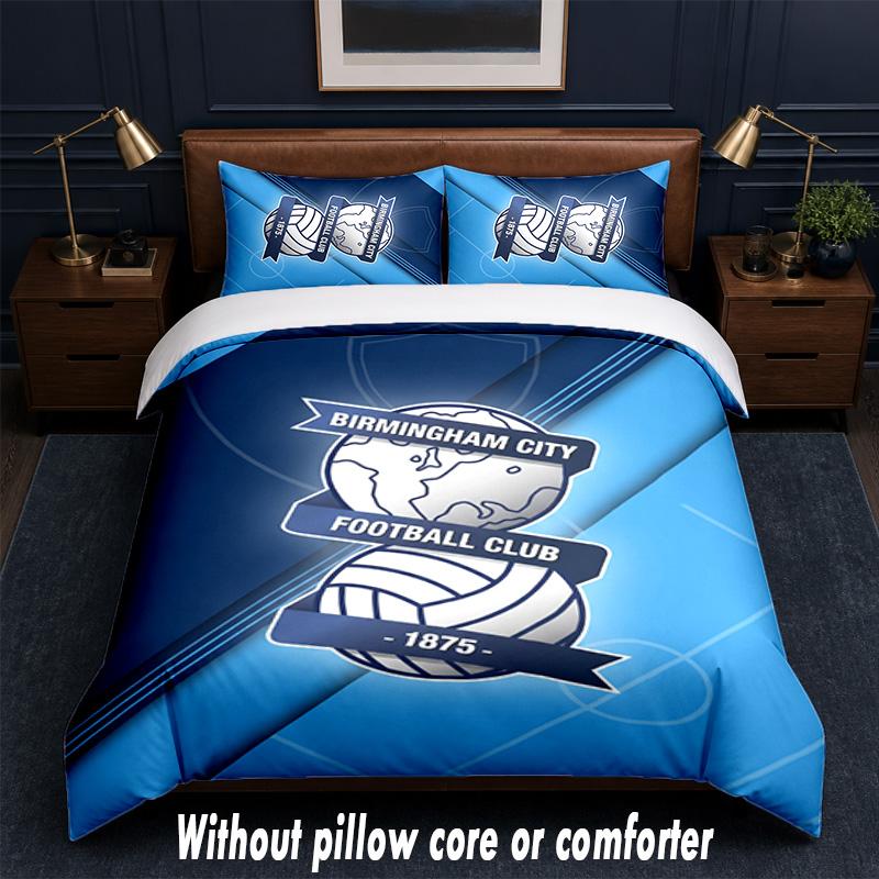 Birmingham City Design Bed Bedding Set 1 Duvet Cover + 2 Pillowcases Soft Breathable Household Bed Linens