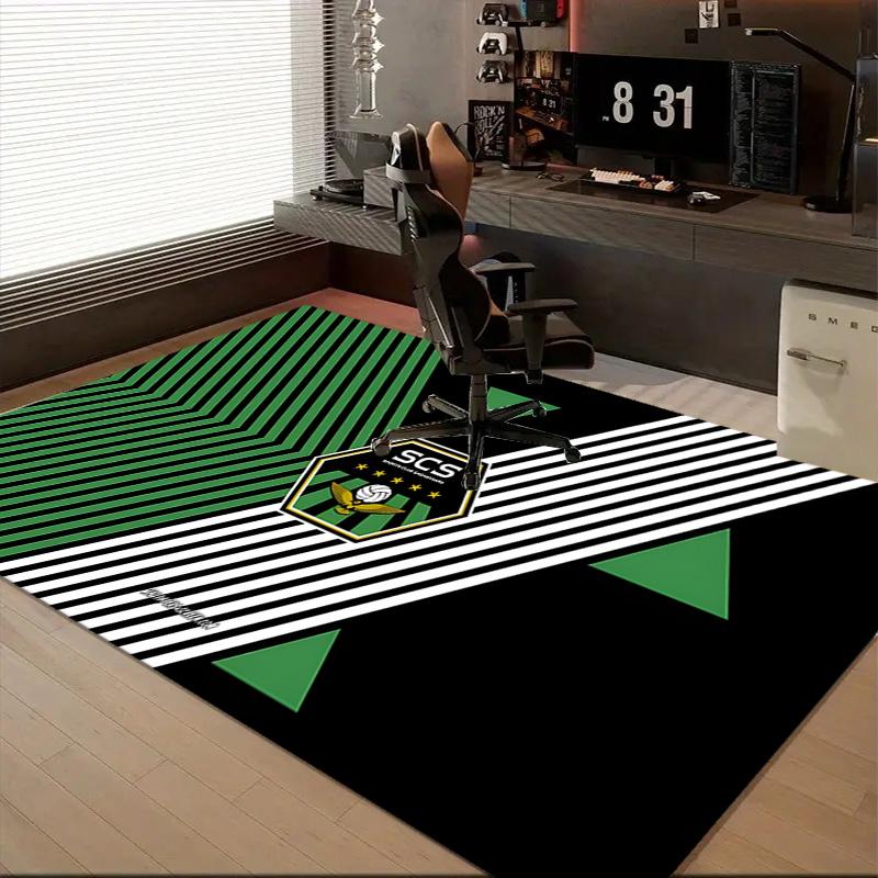 1PC Sassuolo Football Crest Design Floor Mat for Living Room, Game Rooms, Office, Bedroom, Office Floor Mat Playful Design, Christmas fan gifts