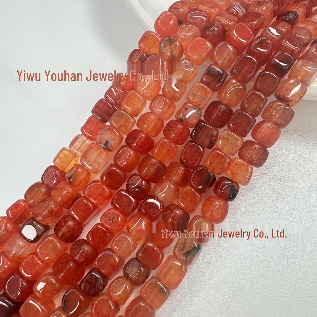 Square Weathered Sugar Cube Stone Beads - DIY Bracelet & Jewelry Accessories