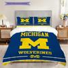 Michigan Pattern Bedding Quilt Set Quilt Cover Pillowcase Home Decoration Birthday Gift (1 * duvet cover + 2 * pillowcase, without core)