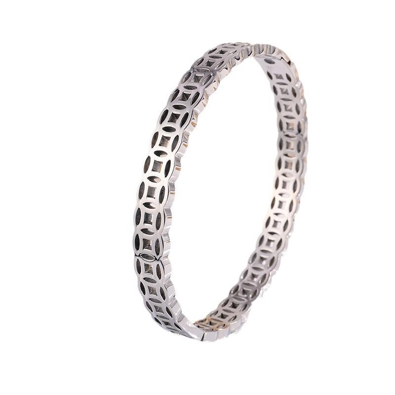 Hohles Antikes Münzarmband Mädchen High-End Literarisches Retro-Armband