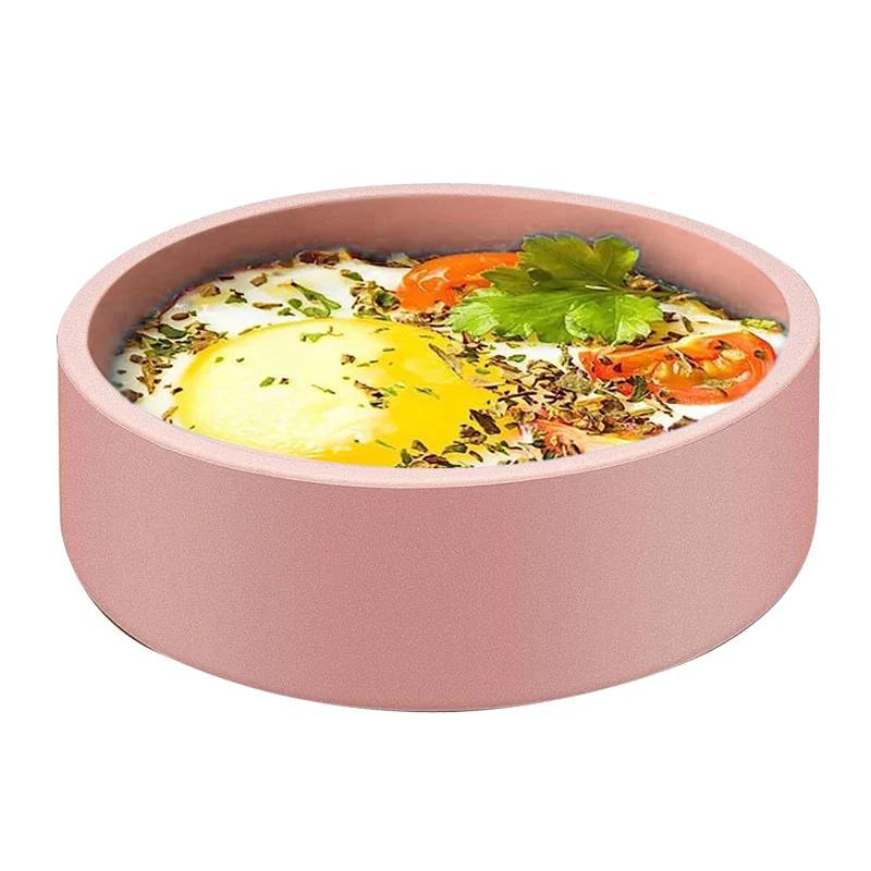 

Silicone Air Fryer Egg Cooker Microwave Safe Nonstick Reusable Egg Boiler Mold for Breakfast Sandwiches розовый