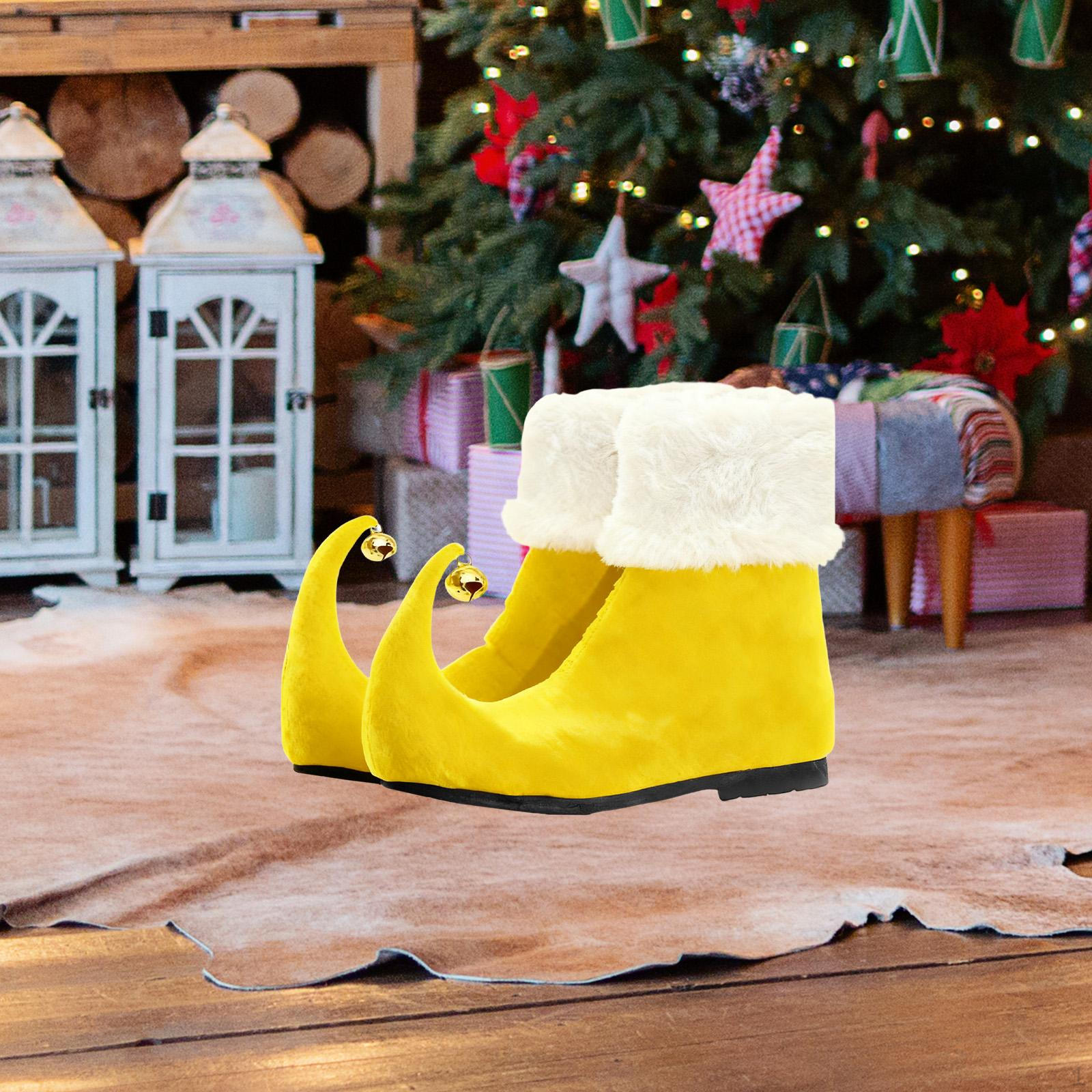 Костюм Рождественского Эльфа с Обувью и Колокольчиком для Выступления 43