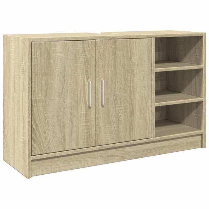 VidaXL Armoire d'évier chêne sonoma 90x29x55 cm bois d'ingénierie, armoire de salle de bain, armoire de rangement salle de 848124