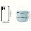 1PC Separate Stackable Insulated Lunch Box Round Shape Thermos Food Containers Stainless Steel Inner Food Thermal Box Keep Hot