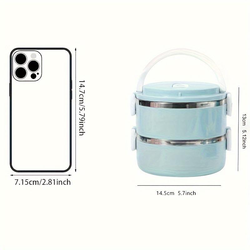 1PC Separate Stackable Insulated Lunch Box Round Shape Thermos Food Containers Stainless Steel Inner Food Thermal Box Keep Hot