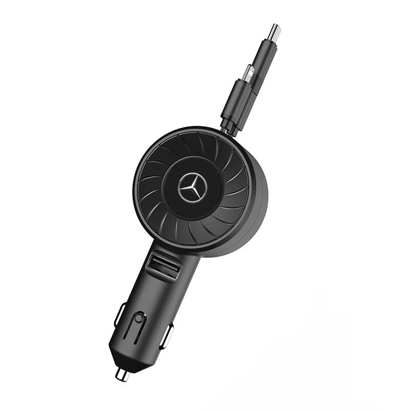 

GLC GLB 4 In 1 Car Fast Charger Cigarette Lighter Charge Cable Adapter For Mercedes Benz AMG E S C A B Class GLE GLS CLS GLC CL