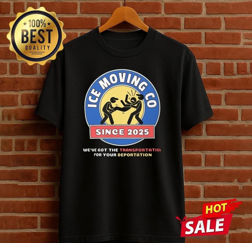 

Смешная футболка ICE Трамп 2025 ICE MOVING CO M